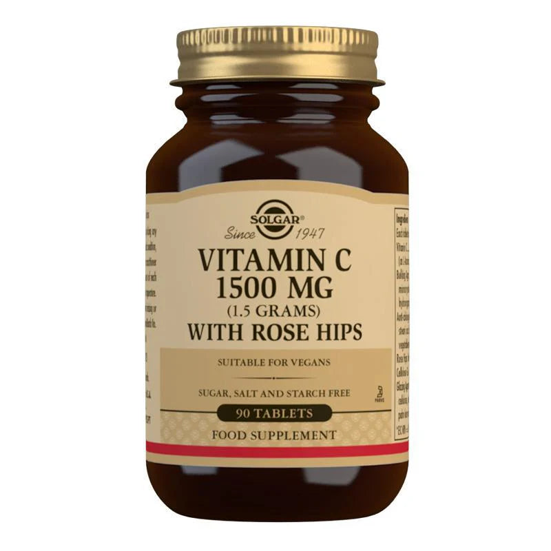 Image of SOLGAR Vitamin C 1500mg with Rosehip 90 caps