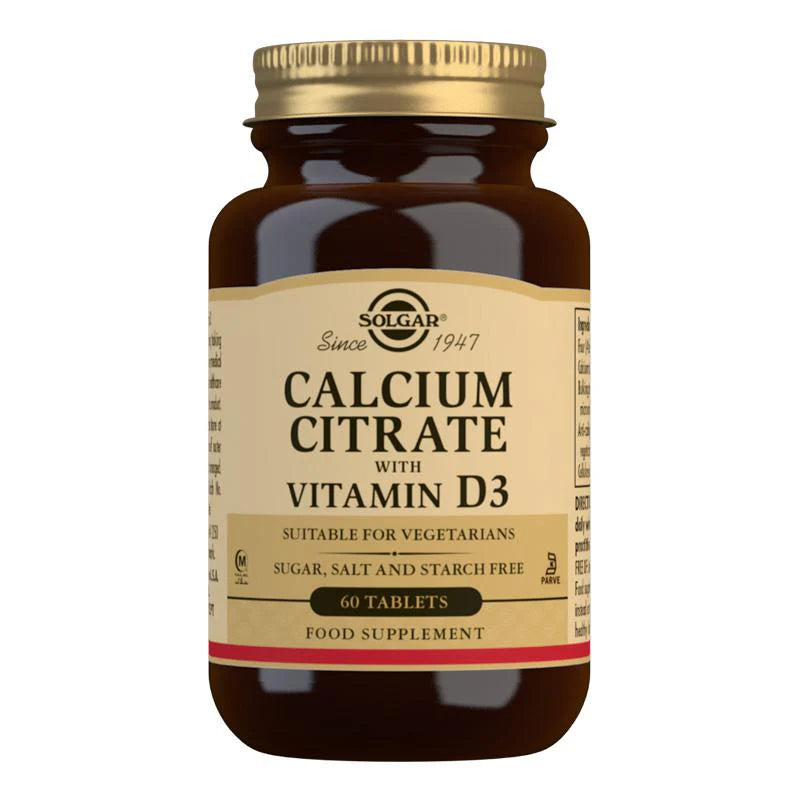 SOLGAR Calcium Citrate with Vitamin D 60 caps-Matakana Pharmacy