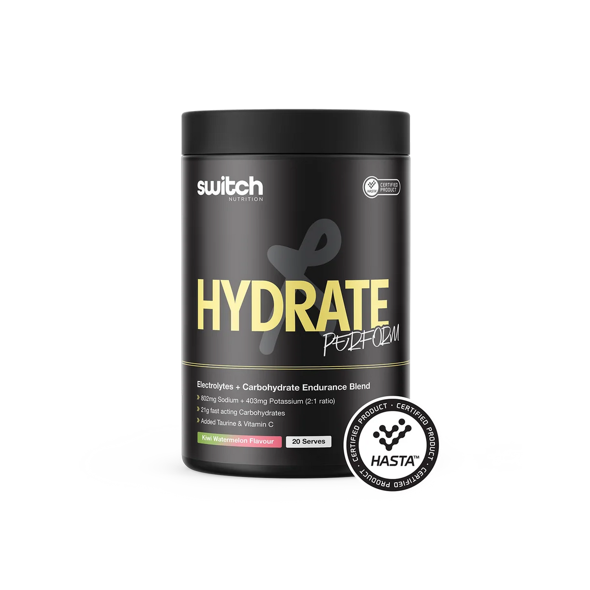 Switch HASTA Hydrate Perfrom Sugar Free | Kiwi Watermelon-Switch Nutrition-Matakana Pharmacy