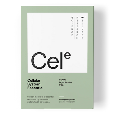 Image of CelE box. Green with a white label. 