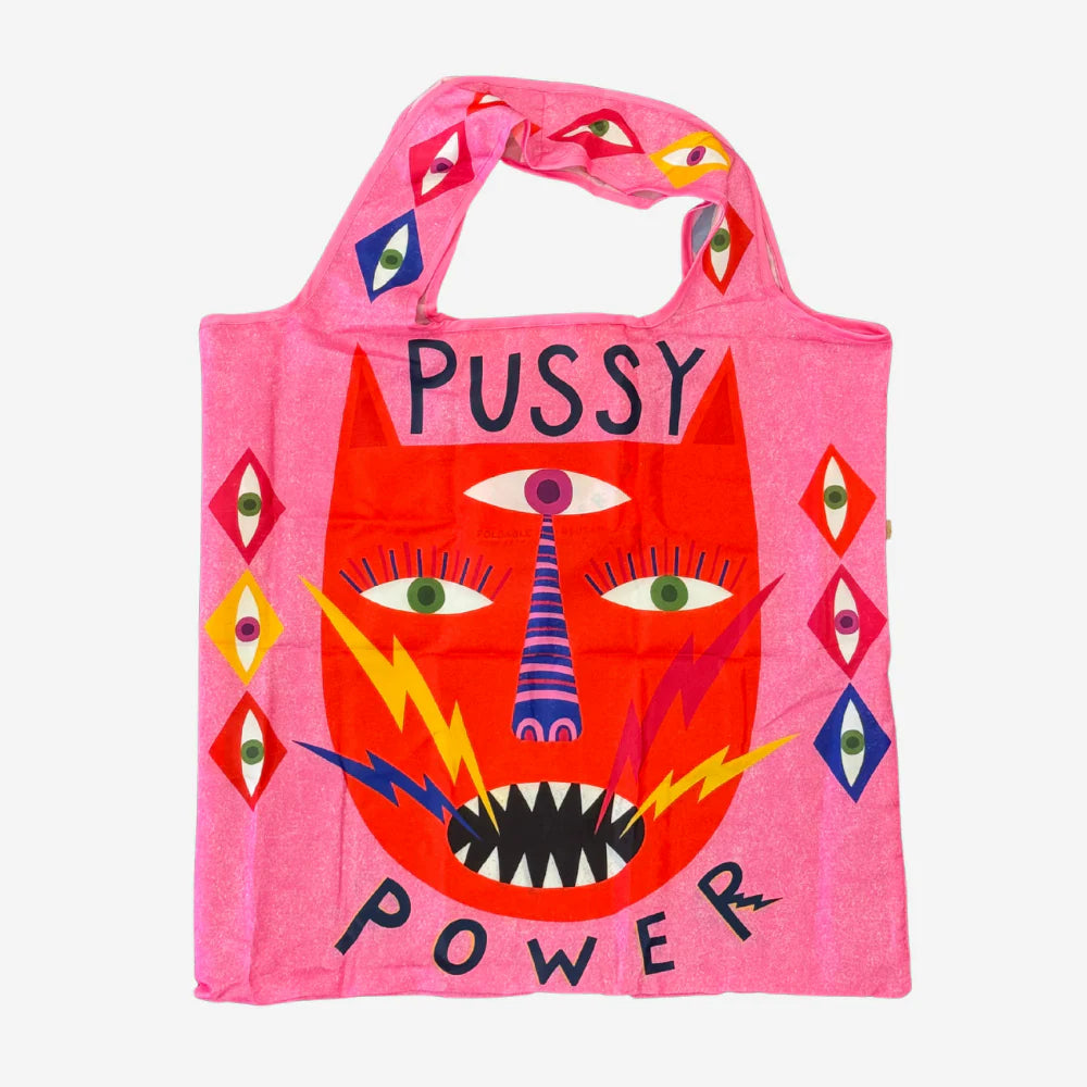 Eco-Friendly Foldable Bag - Pussy Power-Studio Soph-Matakana Pharmacy