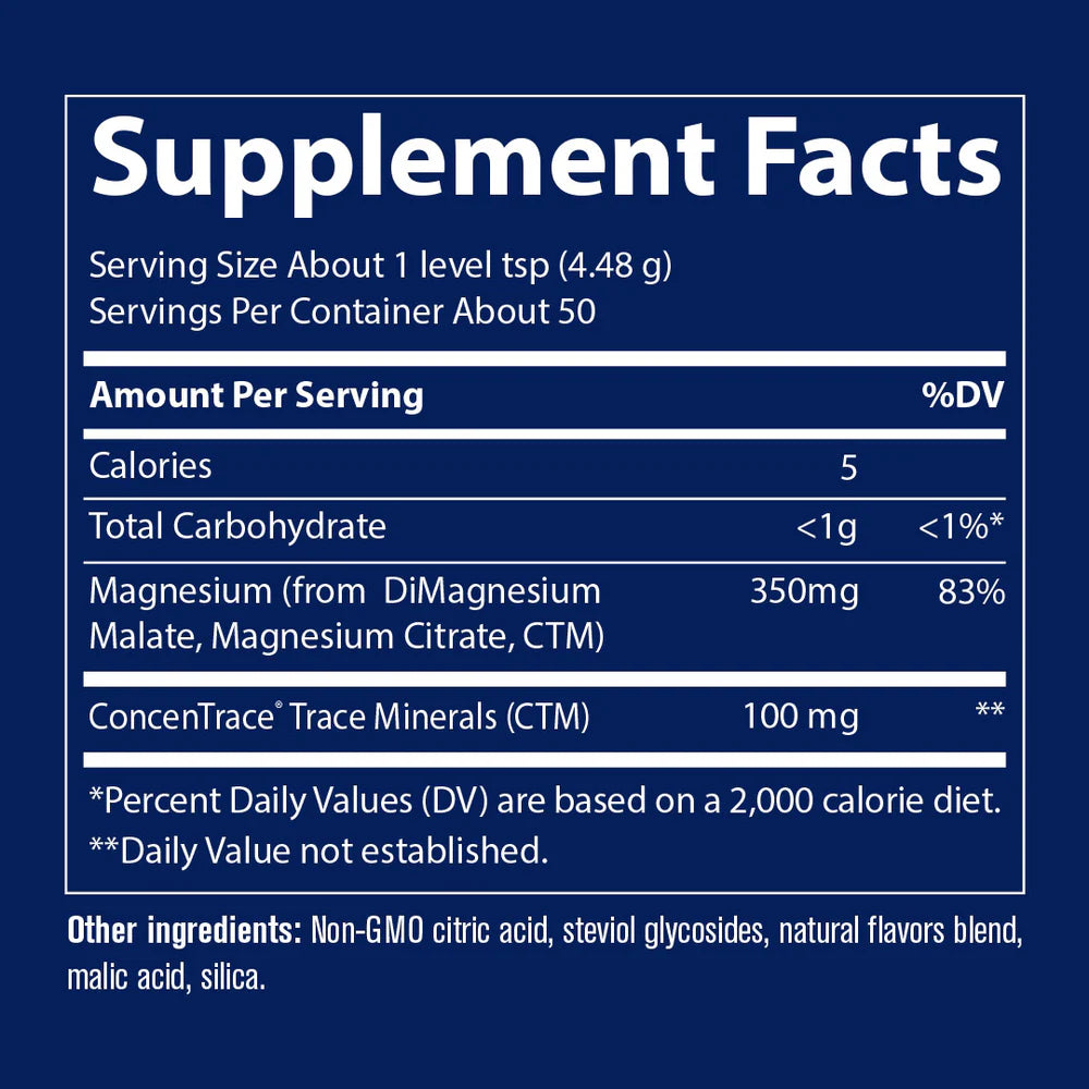 Stress-X Magnesium - Lemon Lime 224g-Trace Minerals-Matakana Pharmacy
