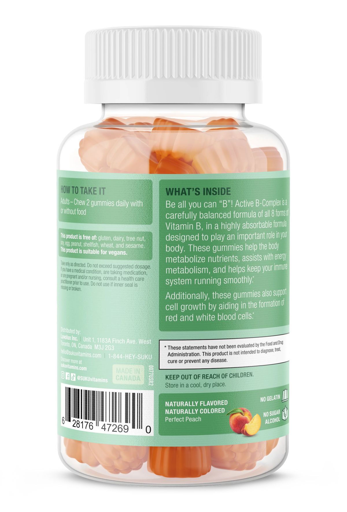 image of SUKU Active B-Complex 50 Gummies
