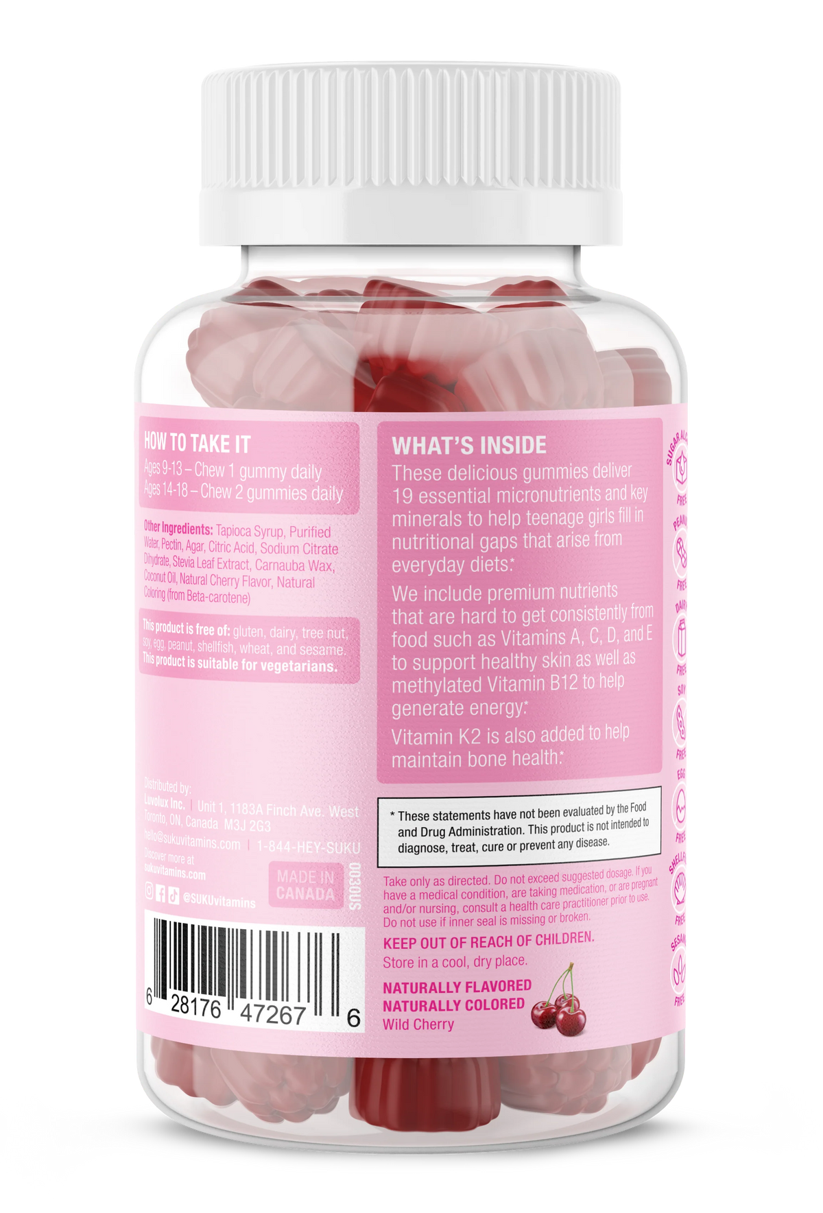 SUKU Teen Girl Total Multi 60gummies