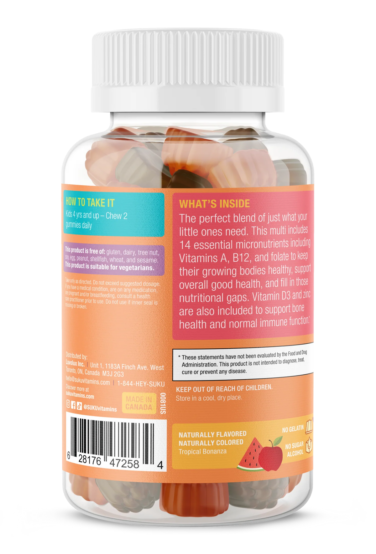 Image of SUKU The Complete Kids Multi 50 gummies