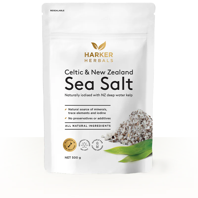 Celtic & New Zealand Sea Salt + Kelp 500g-Harker Herbals-Matakana Pharmacy