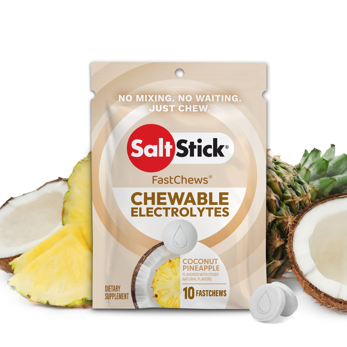 Saltstick FastChews Coconut Pineapple Bottle 60 Chews