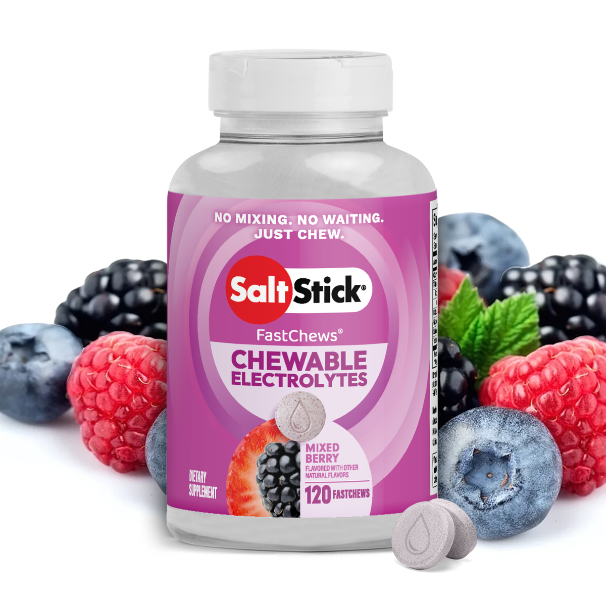 Saltstick FastChews Mixed Berry Bottle 60 Chews