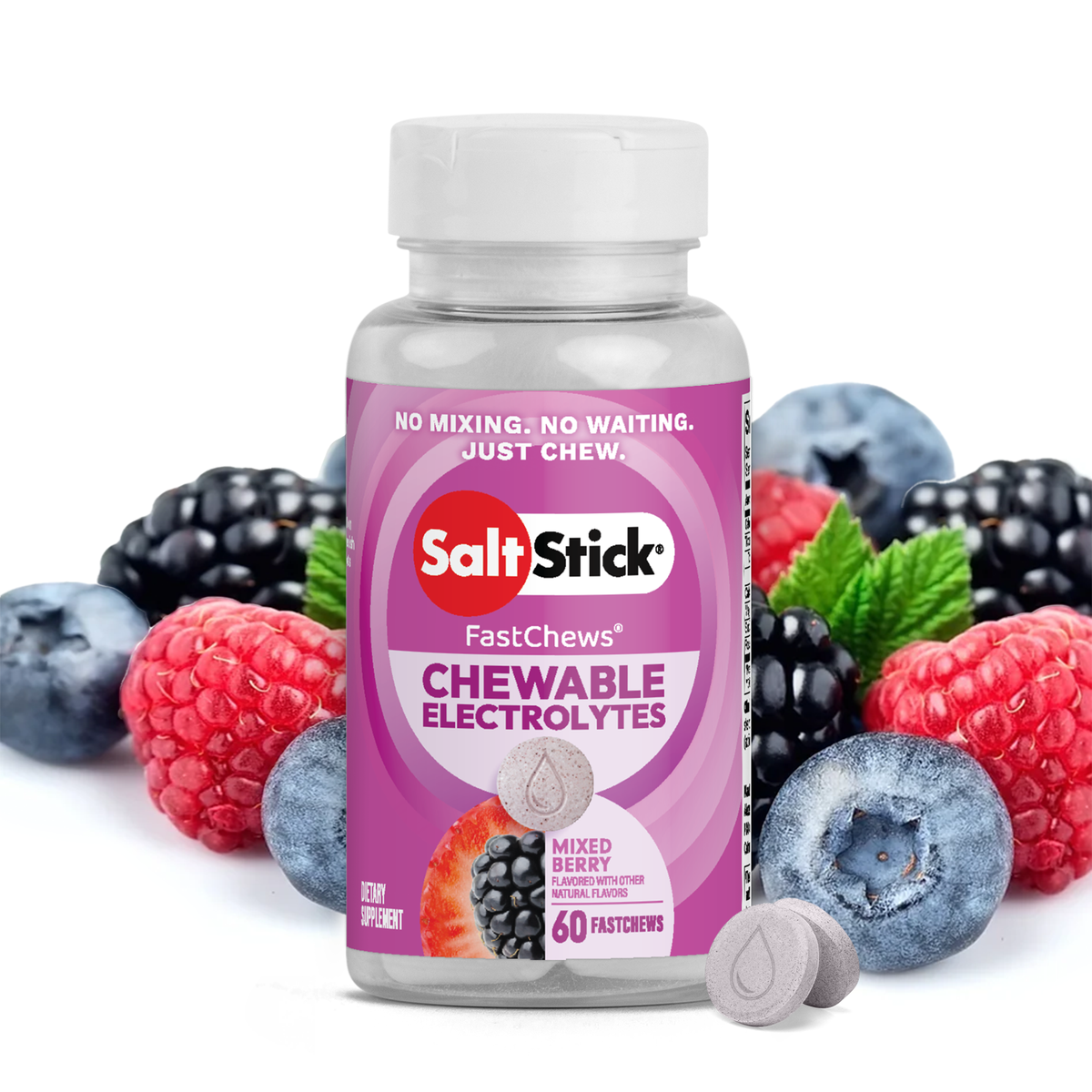 Saltstick FastChews Mixed Berry Bottle 60 Chews