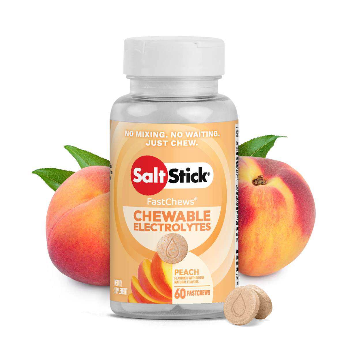 Saltstick FastChews Peach Bottle 60 Chews