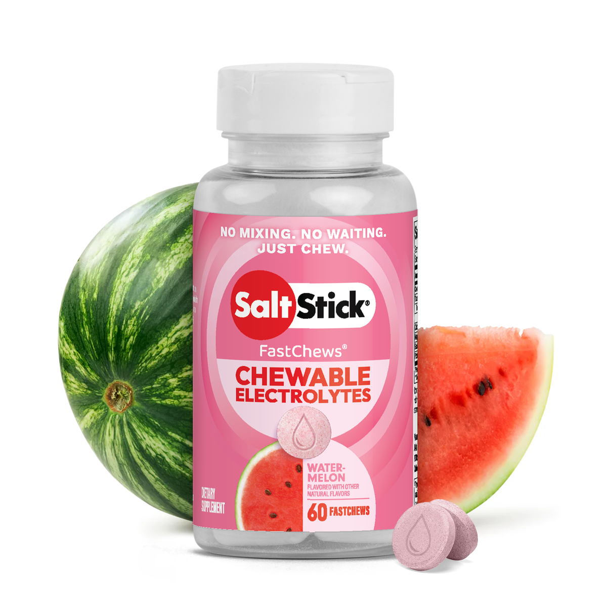 Saltstick FastChews Watermelon Bottle 60 Chews