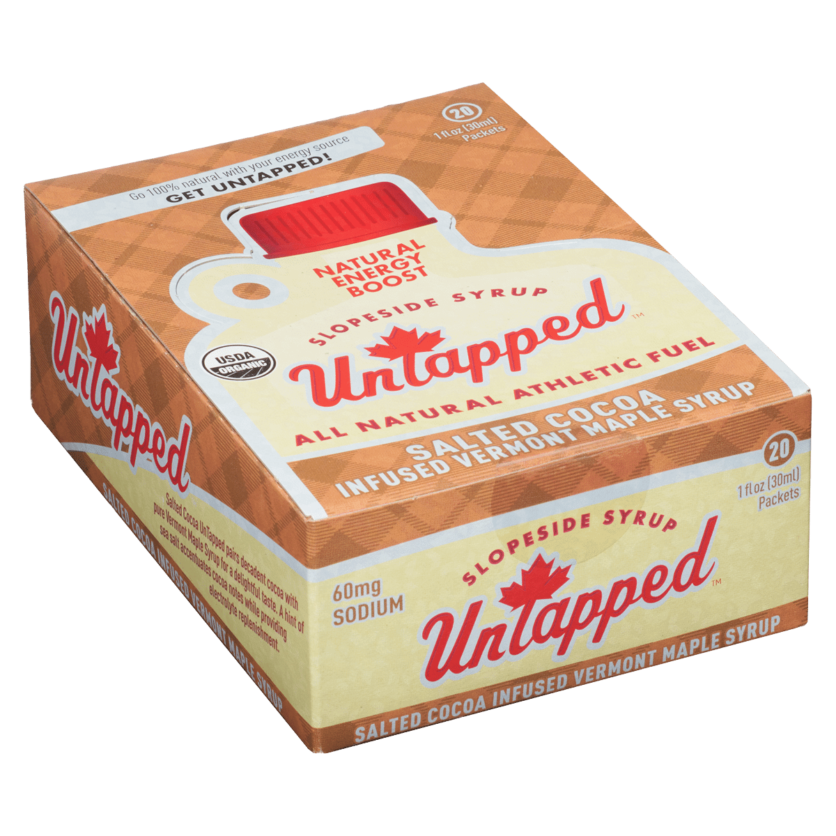 UnTapped Gels Salted Cocoa Maple Syrup Box of 20 x 30ml Gels
