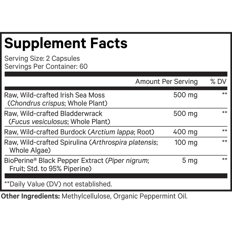 Sea Moss Wildcrafted 120 Capsules-CODEAGE-Matakana Pharmacy