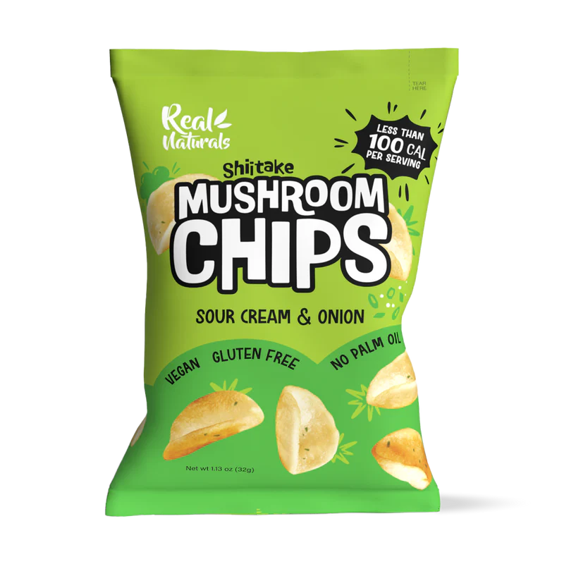 Shiitake Mushroom Chips Sour Cream 32g-Matakana Superfoods-Matakana Pharmacy
