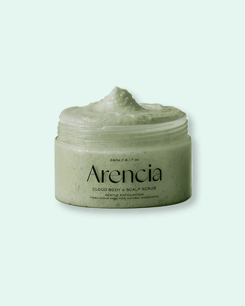 Fresh Cloud Body & Scalp Scrub Geranium & Primrose 260g-Arencia-Matakana Pharmacy