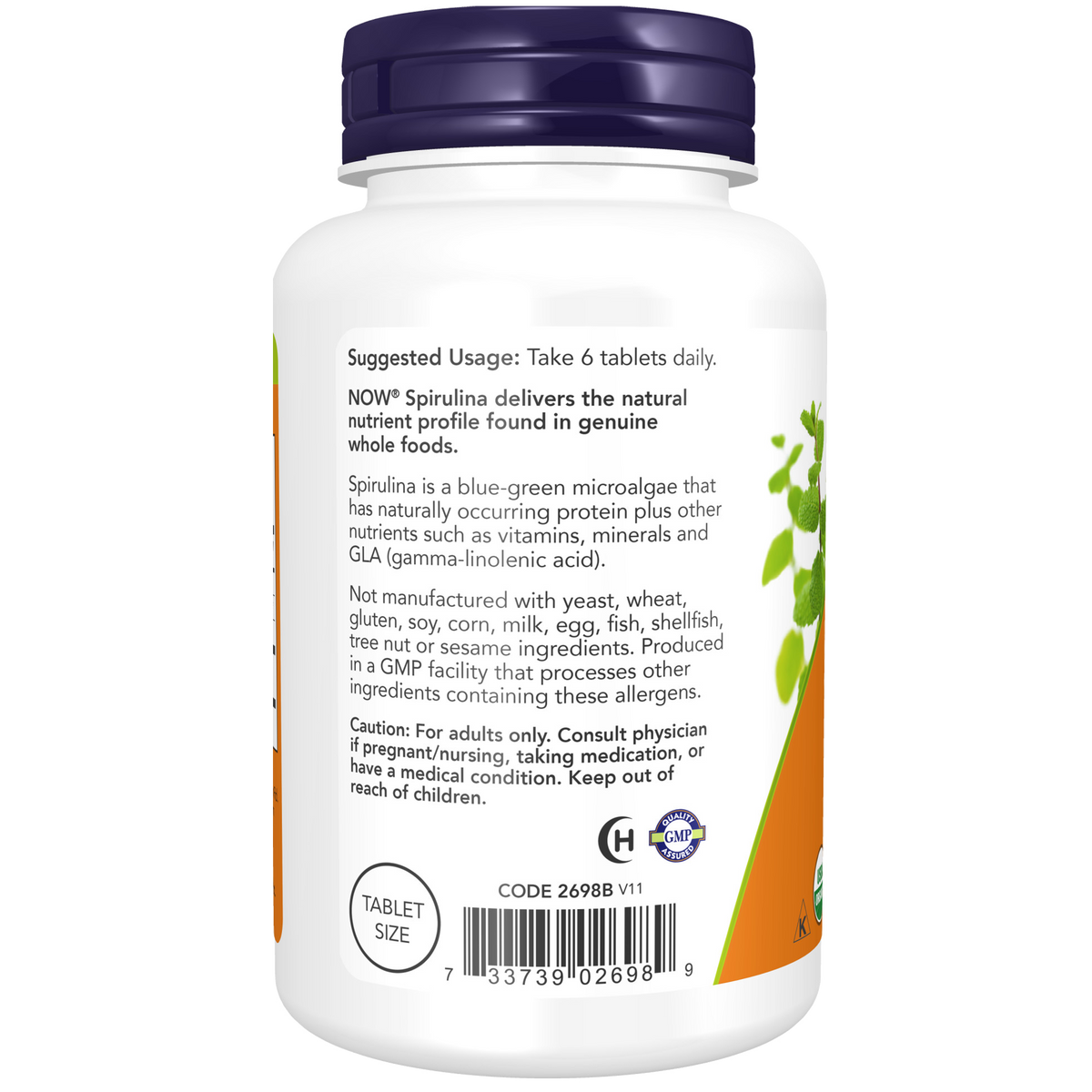 Spirulina Organic 500mg 200s-NHTNAME-Matakana Pharmacy