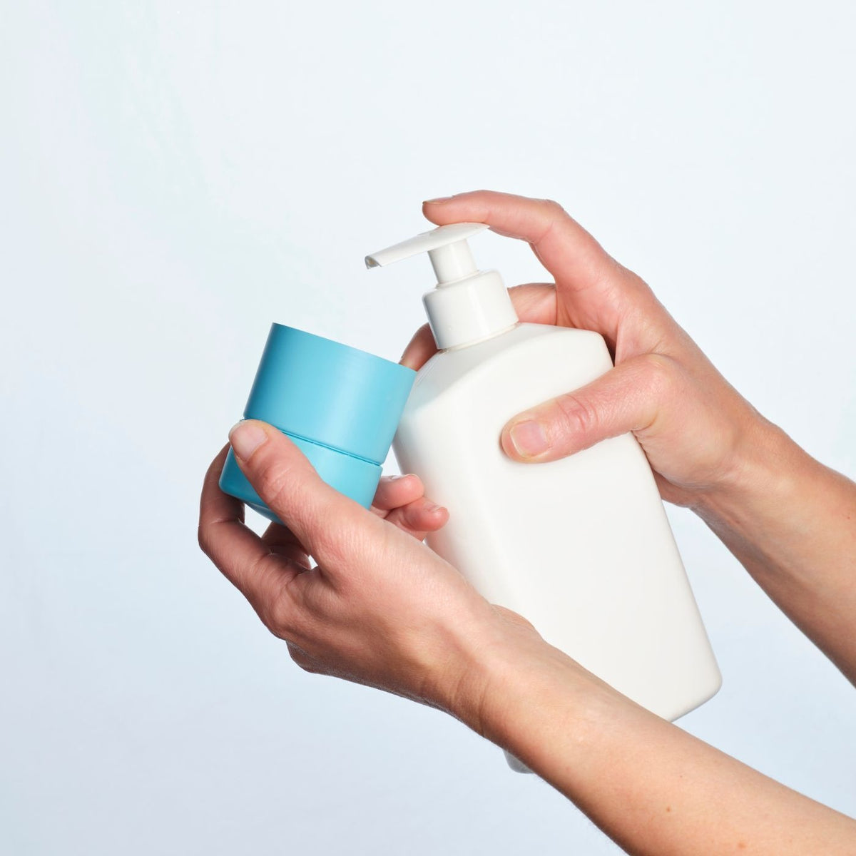Step 2: fill it with your cream or lotion and screw the base back on