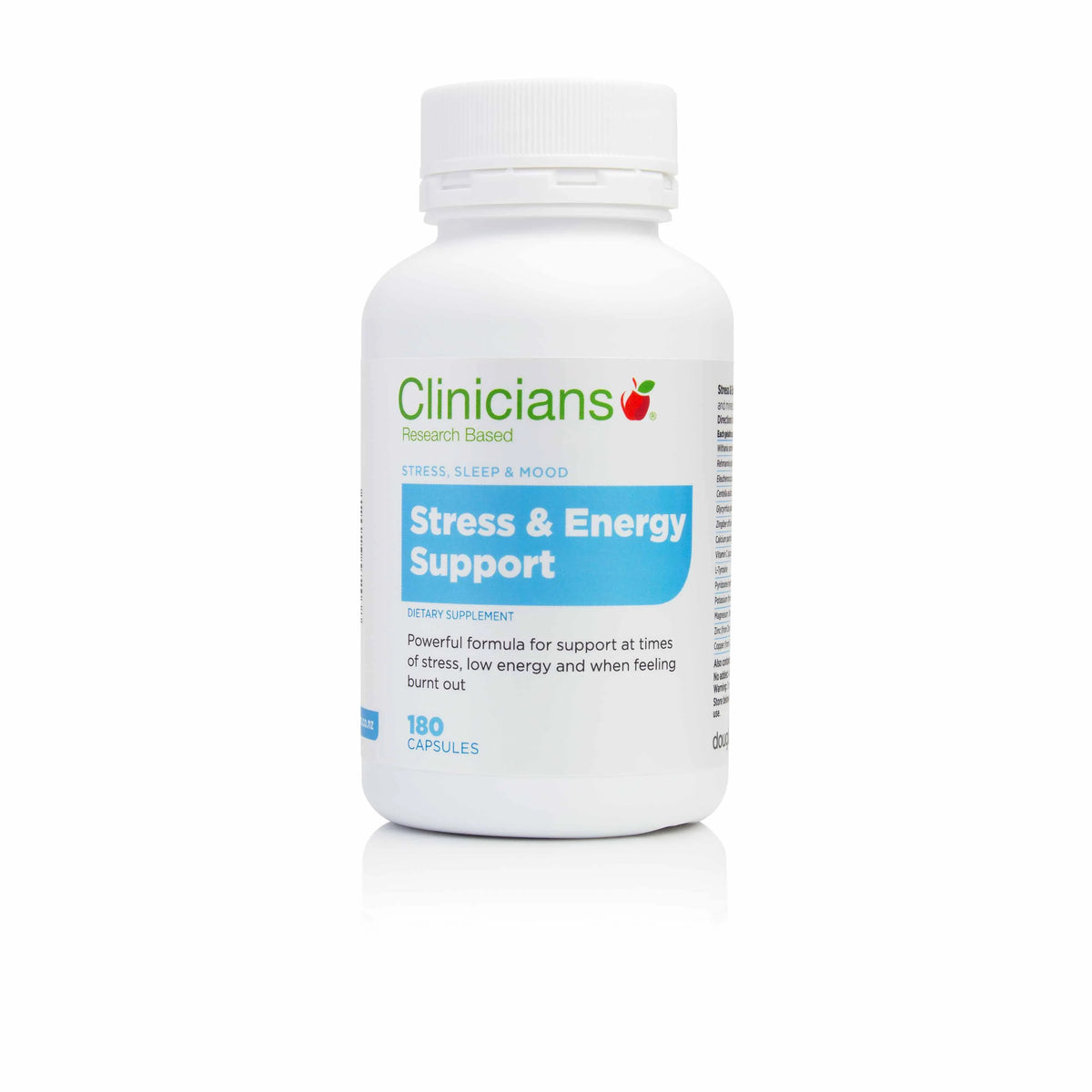 Stress & Energy Support 180 Capsules | Clinicians-Clinicians-Matakana Pharmacy