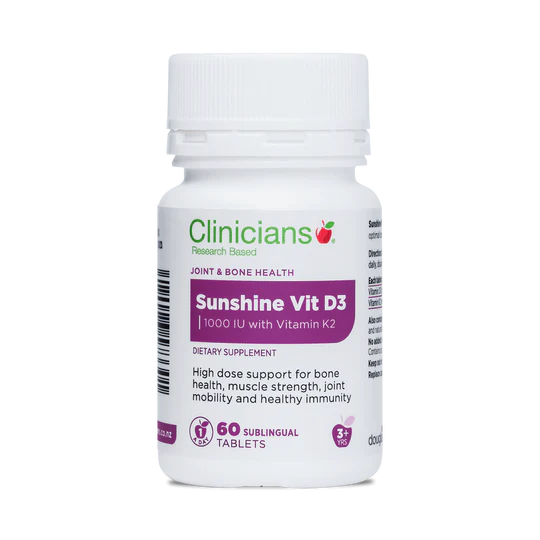 Sunshine Vitamin D3 60 Tablets | Clinicians-Clinicians-Matakana Pharmacy