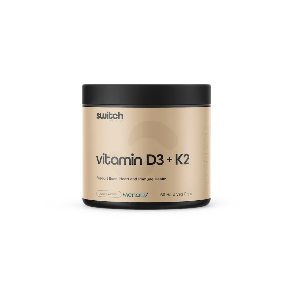 Switch Essentials Vitamin D3 & K2 60 Capsules-Switch Nutrition-Matakana Pharmacy