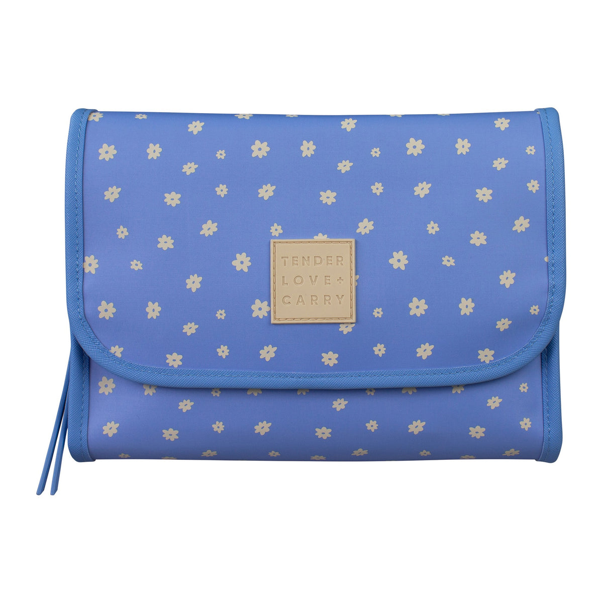 Blue Mini Daisy Rollup Bag