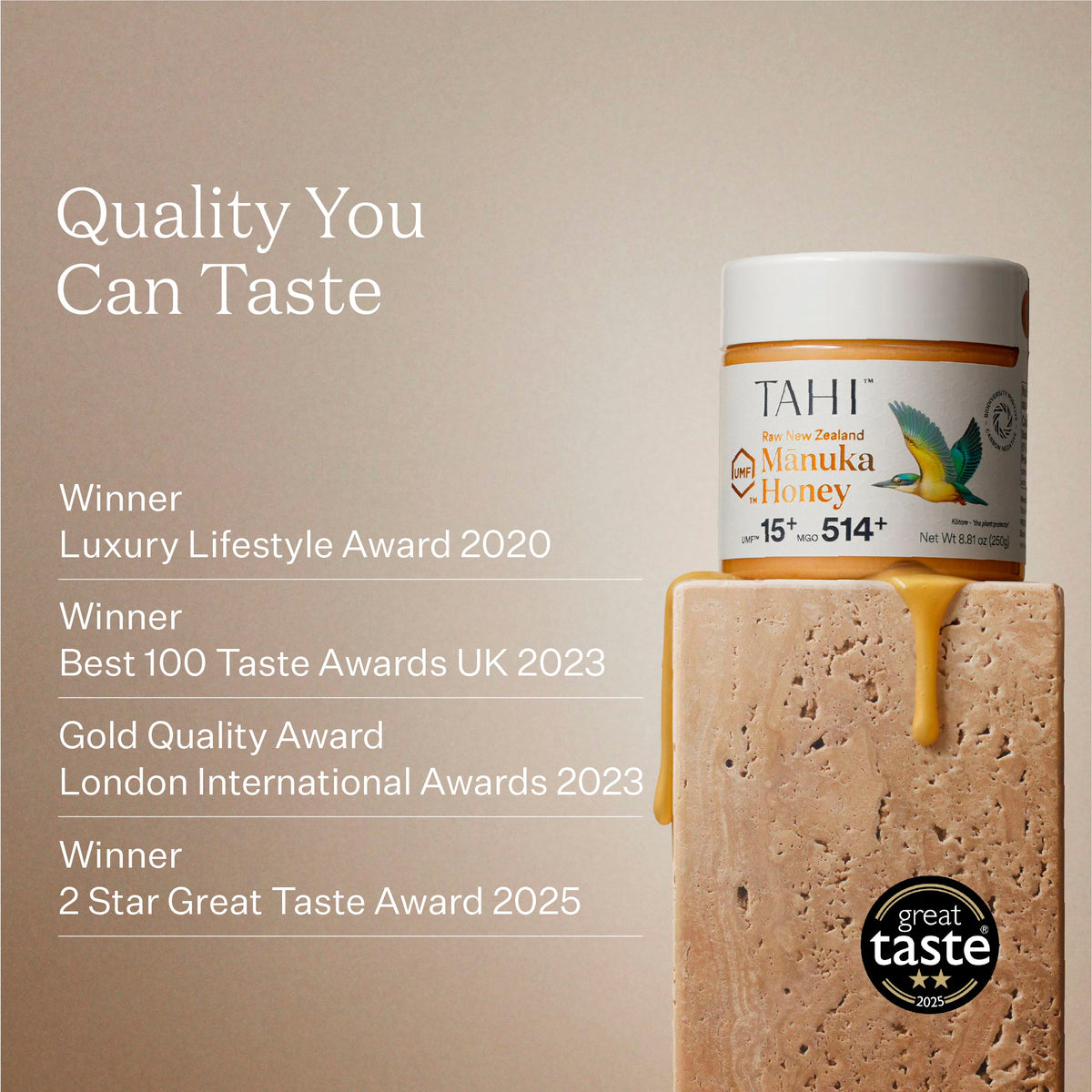 Tahi Manuka Honey 15+ 250g