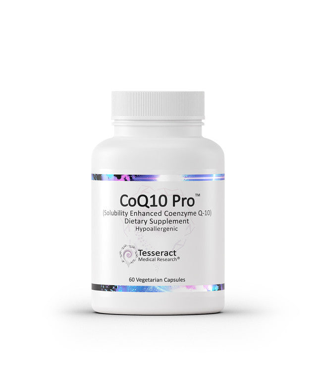 Image of CoQ10 Pro 60 capsules by Tesseract. A CoQ10 supplement with enhanced absorption to support heart and healthy cholesterol levels.