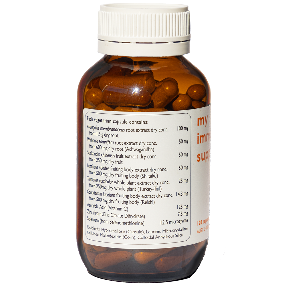 Image of the ingredients in the Therapure my immune support 120caps