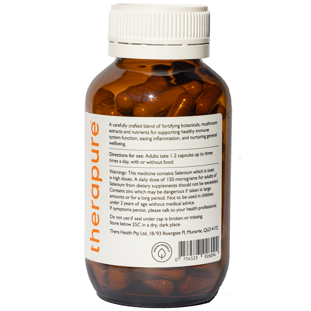 Image of the instructions on how to take therapure my immune support 120caps