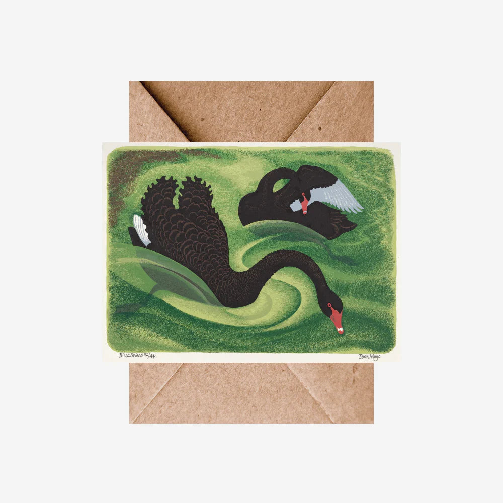 Eileen Mayo - Card- Black Swans-Te Papa Store-Matakana Pharmacy