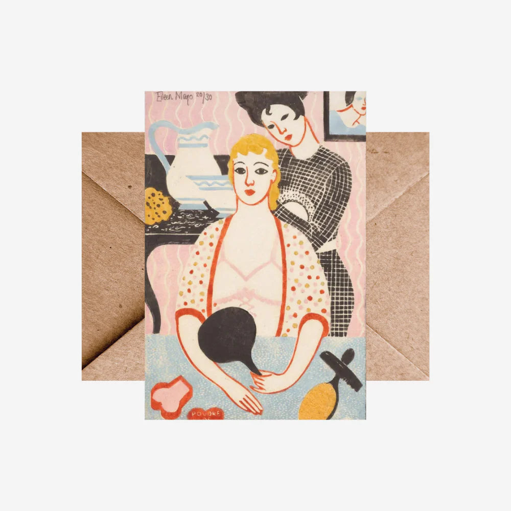 Eileen Mayo - Card - Woman at a dressing table-Te Papa Store-Matakana Pharmacy
