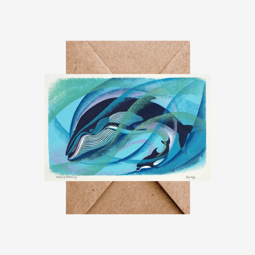 Eileen Mayo - Card - Humpback and Bottlenose-Te Papa Store-Matakana Pharmacy