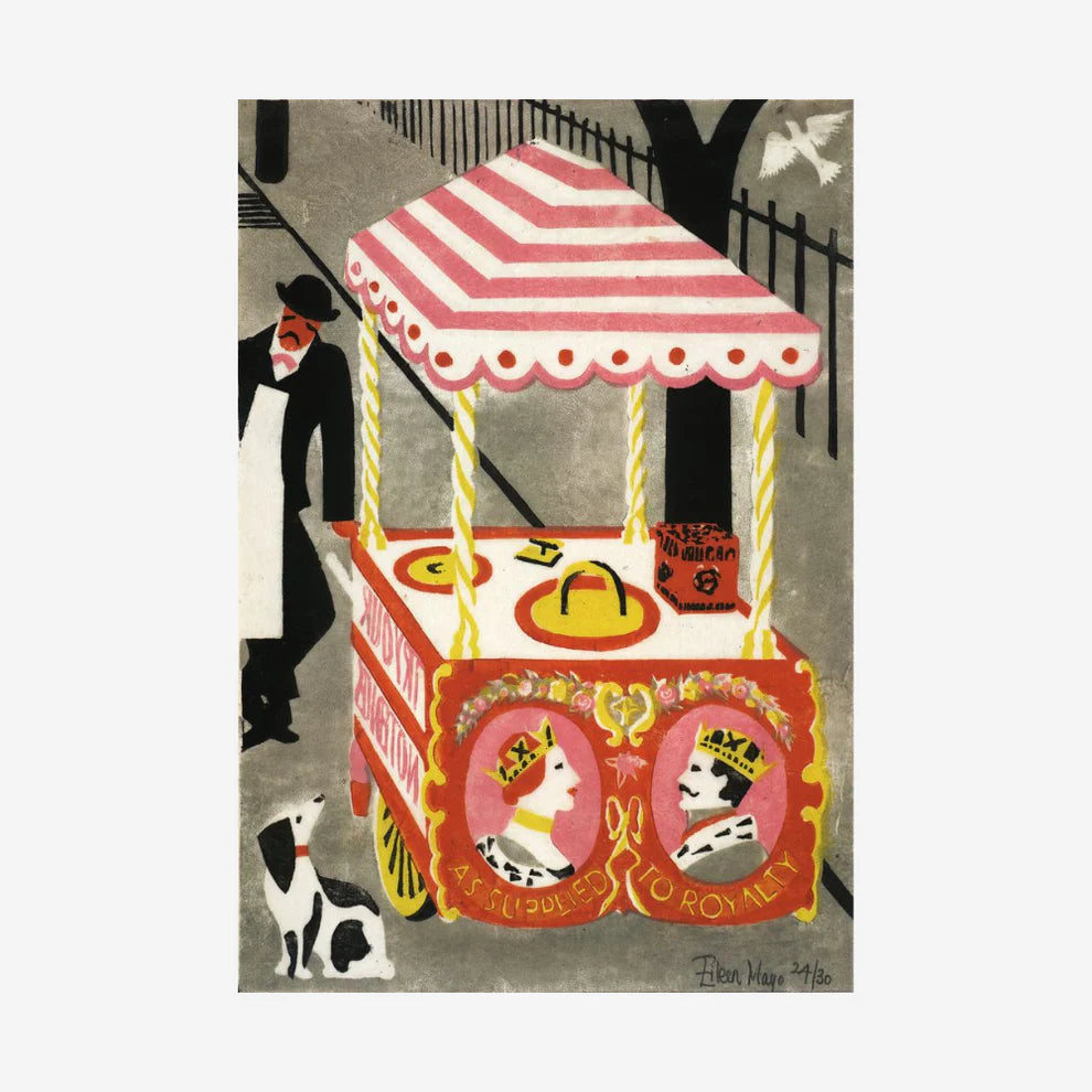 Eileen Mayo - Print - Ice cream cart A3-Te Papa Store-Matakana Pharmacy