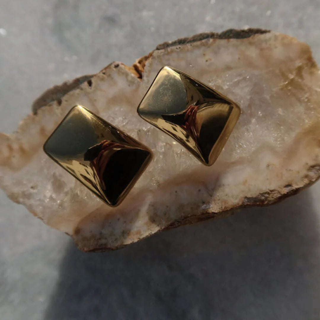 Earrings - Tabular Gold-Queen Of The Foxes-Matakana Pharmacy