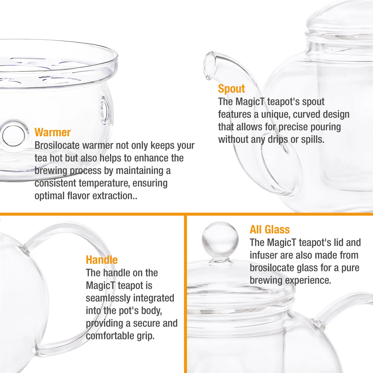 MagicT Teapot/Warmer Set 450ml-Magic T-Matakana Pharmacy