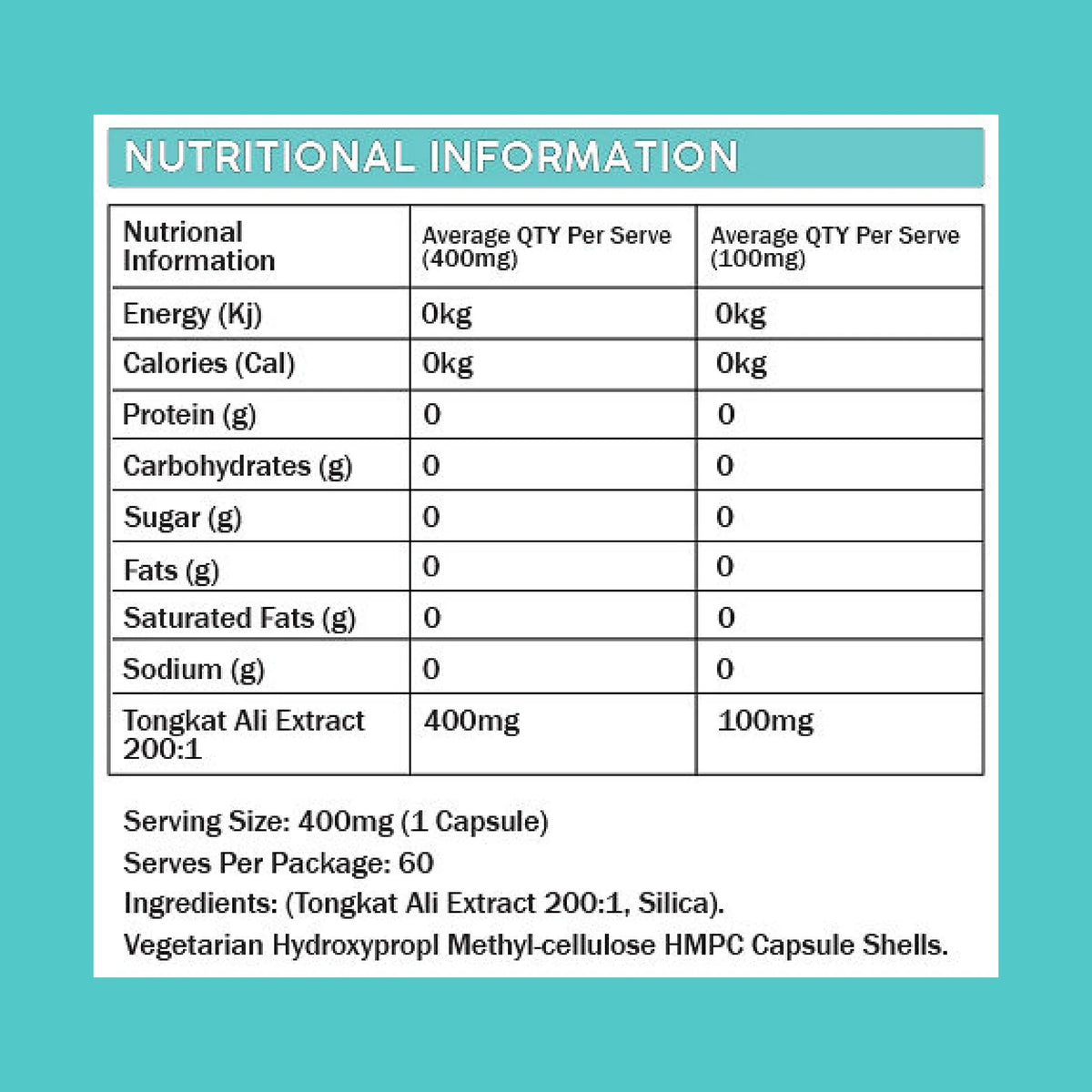 Tongkat Ali 200mg 60 Capsules-Primabolics-Matakana Pharmacy