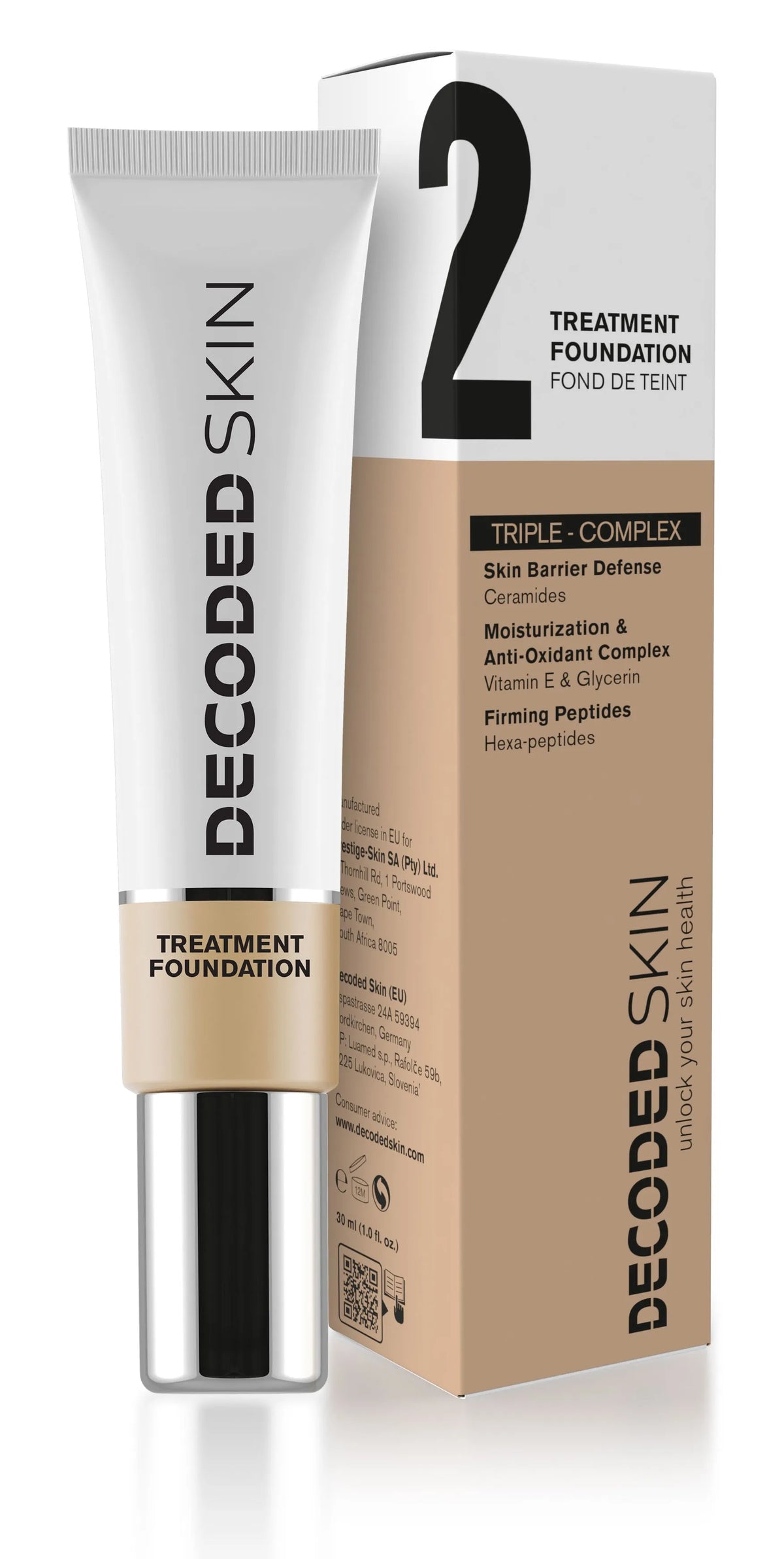 Treatment Foundation Triple Complex #2 30ml-Decoded Skin-Matakana Pharmacy
