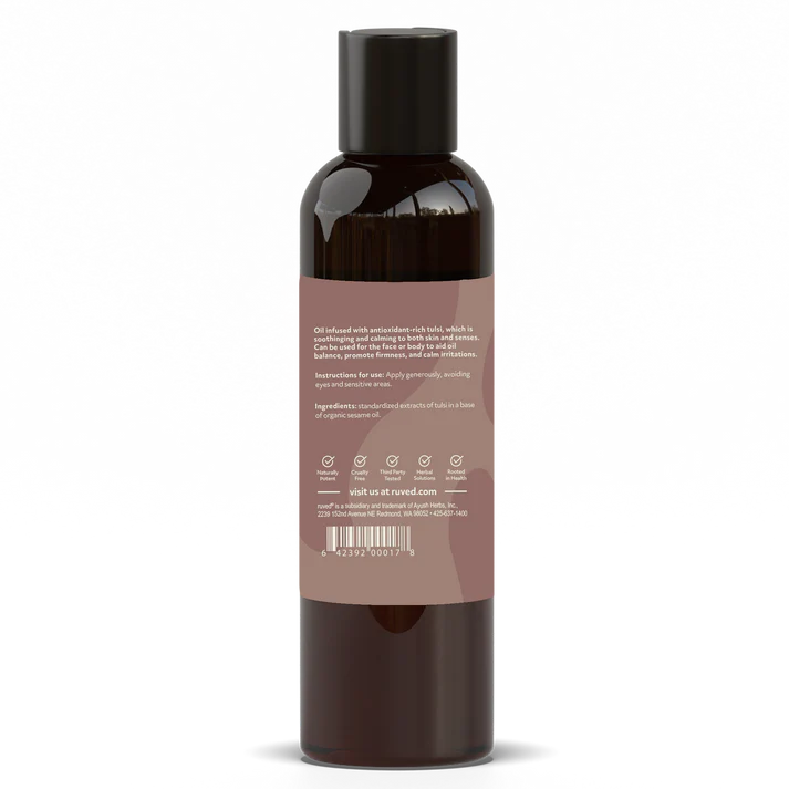 Image of Tulsi Daily Body Oil - Light, Soothing & Calming 177ml ingredients