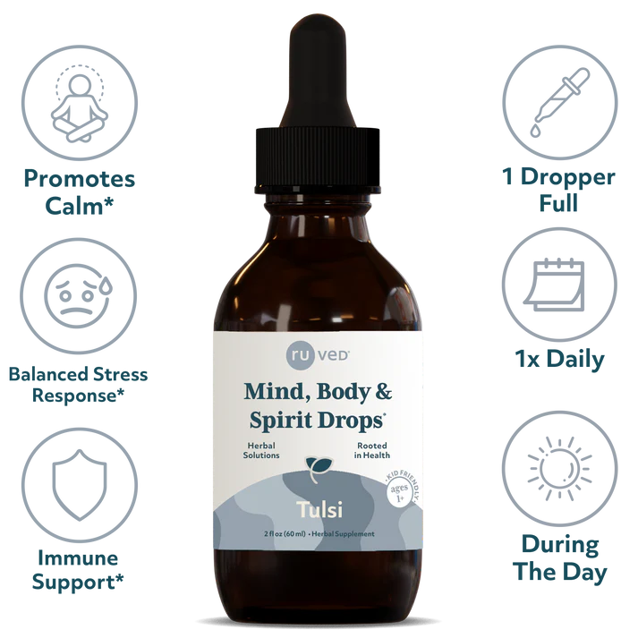 Image of Tulsi Drops - Mind, Body & Spirit 60ml info