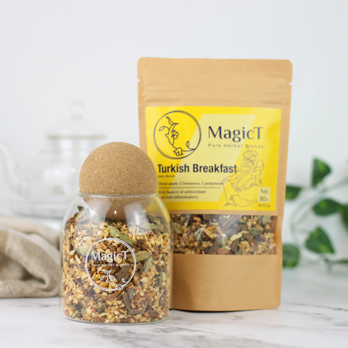 MagicT Turkish Breakfast Tea Glass Jar 170g-Magic T-Matakana Pharmacy