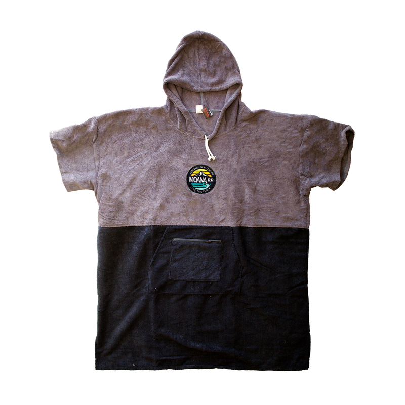 Towel Hoodie Adults Two Tone Grey/Black-Matakana Pharmacy