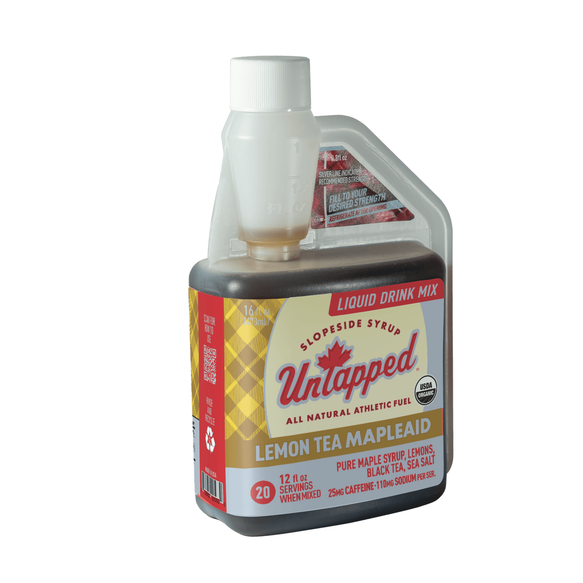 UnTapped Mapleaid Lemon Tea Electrolyte + Carb 20 serving Bulk Bottle