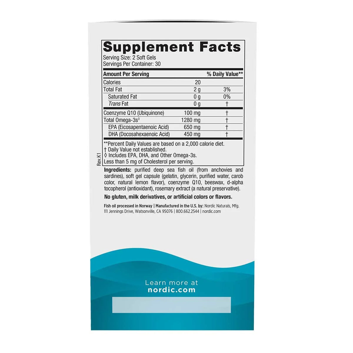 Ultimate Omega + CoQ10 Unflavoured 60 Capsules | Nordic Naturals-Nordic Naturals-Matakana Pharmacy