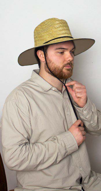 Male model wearing Unisex Hat Beaux in Natural