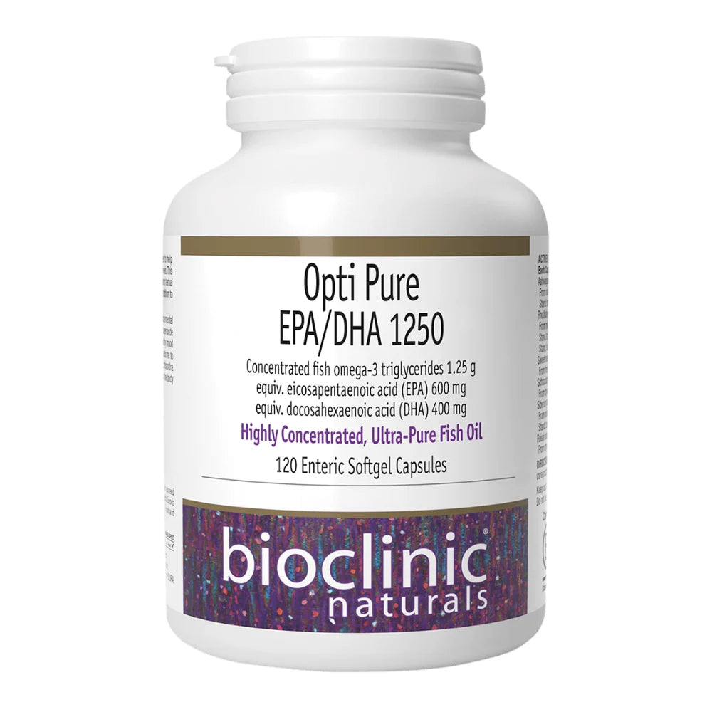 Opti Pure EPA/DHA 1250 120 Caps-BioClinic Naturals-Matakana Pharmacy