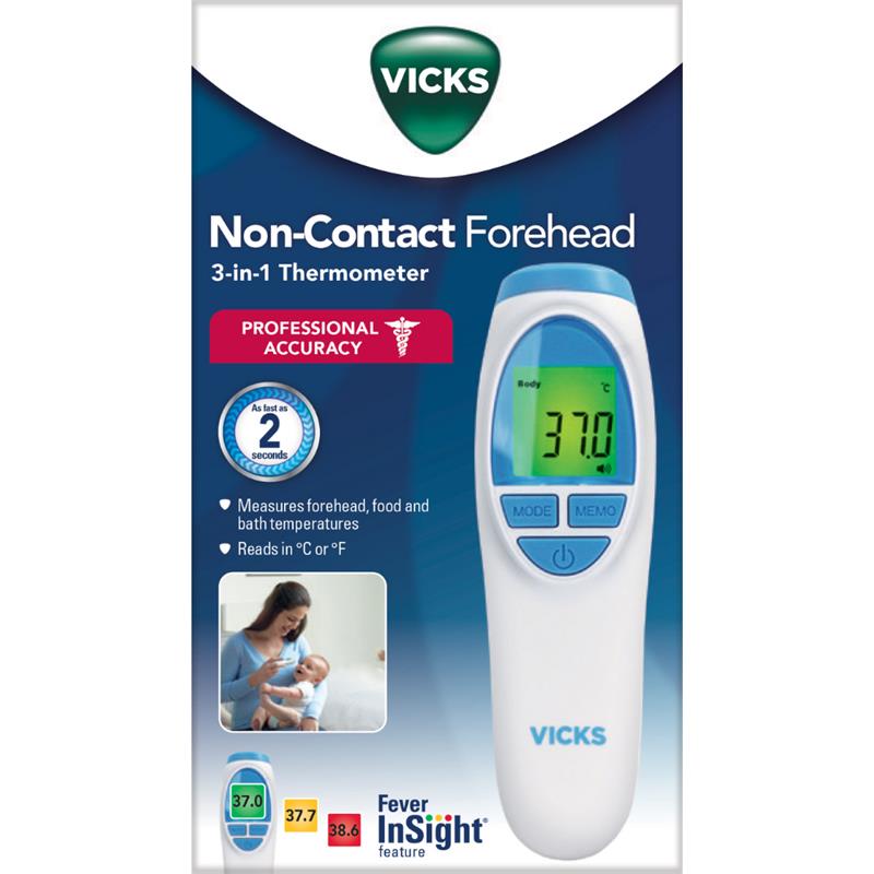 VICKS Non Contact Forehead 3 in 1 Thermometer-Matakana Pharmacy
