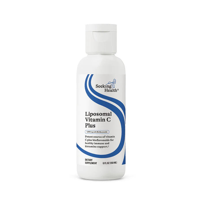 Bottle of Seeking Health Liposomal Vitamin C Plus on a white background