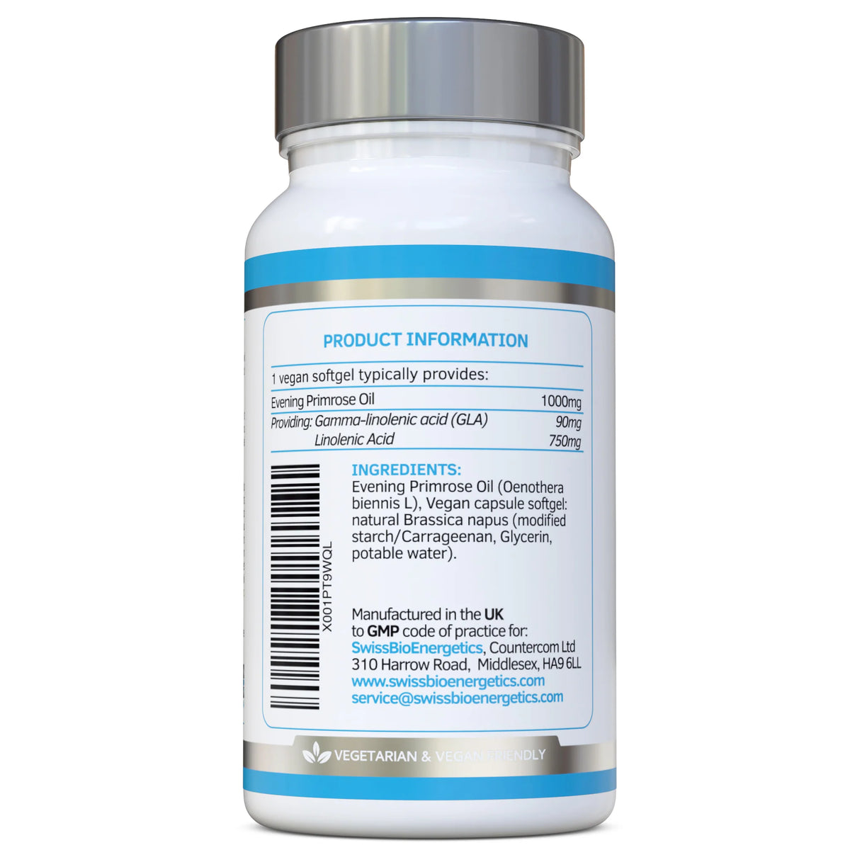 Evening Primrose Oil 1000mg 90 Soft Gel Caps-Swiss Bioenergetics-Matakana Pharmacy