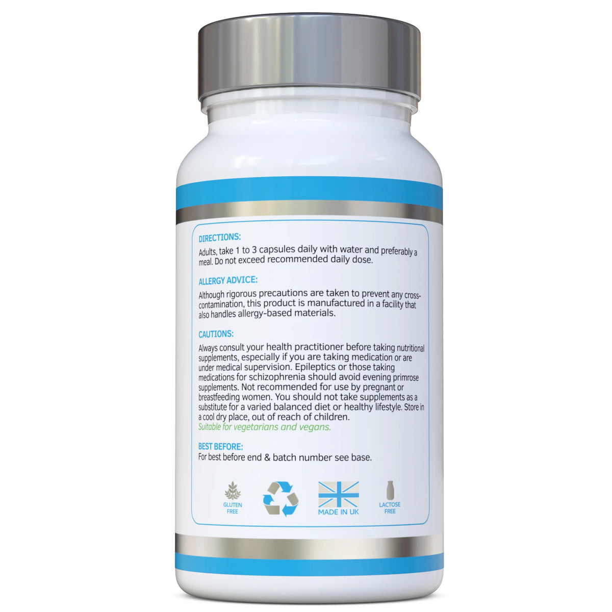 Evening Primrose Oil 1000mg 90 Soft Gel Caps-Swiss Bioenergetics-Matakana Pharmacy