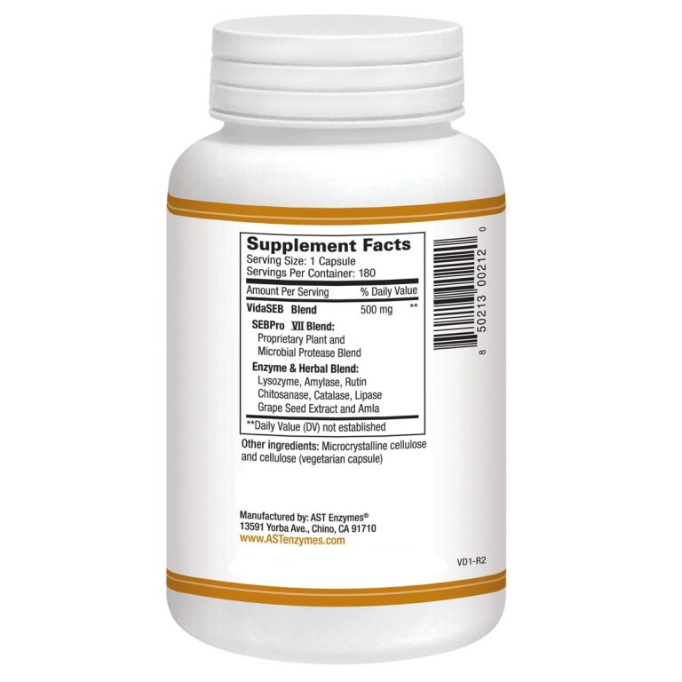 Image of Vida-Defense 180caps supplement facts